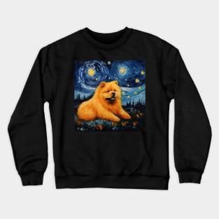Chow Chow Puppy Starry Night Crewneck Sweatshirt